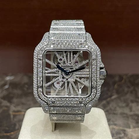 cartier skeleton iced out price